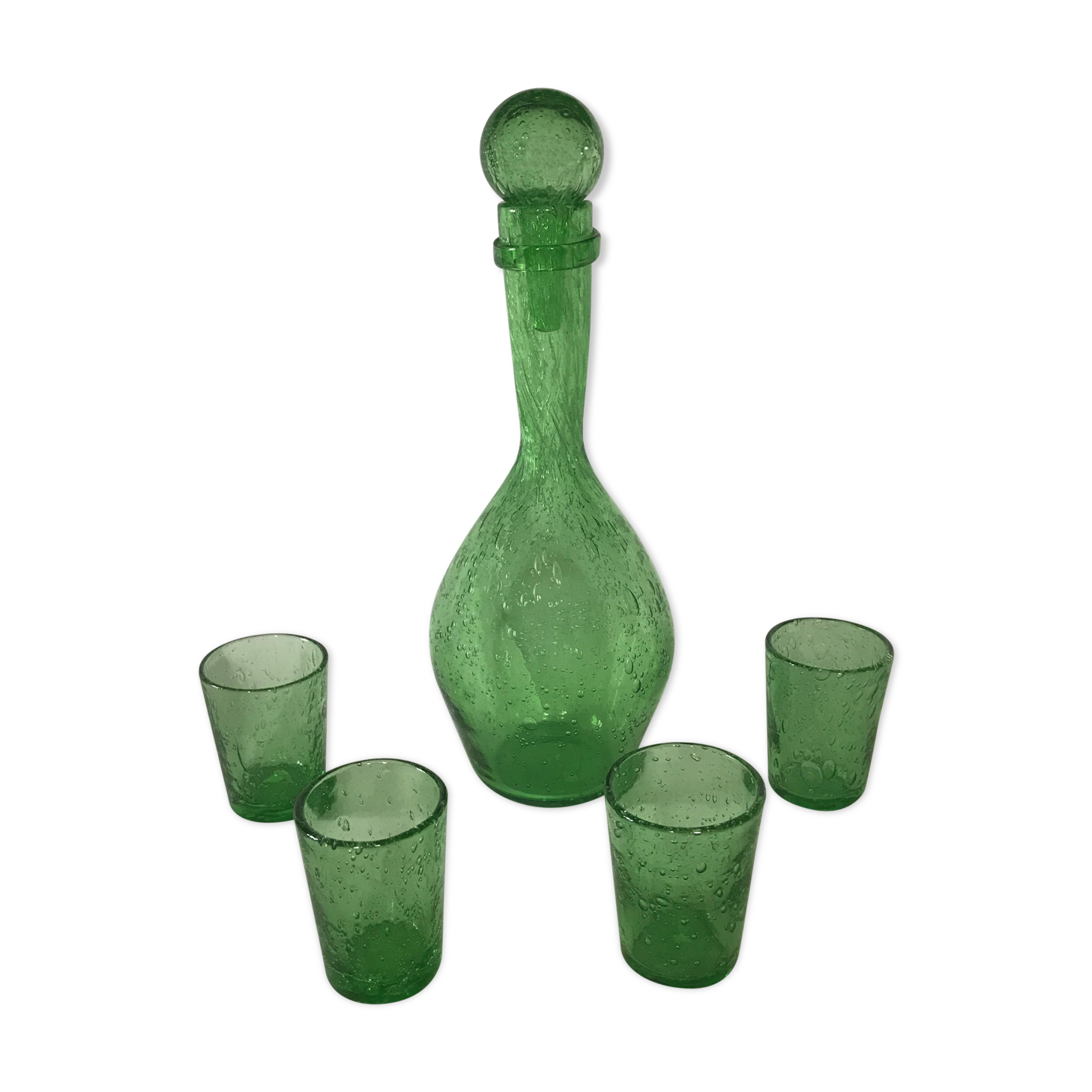 Biot glass and carafe service
