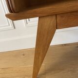 Vintage bedside table, 60s Scandinavian style compass feet