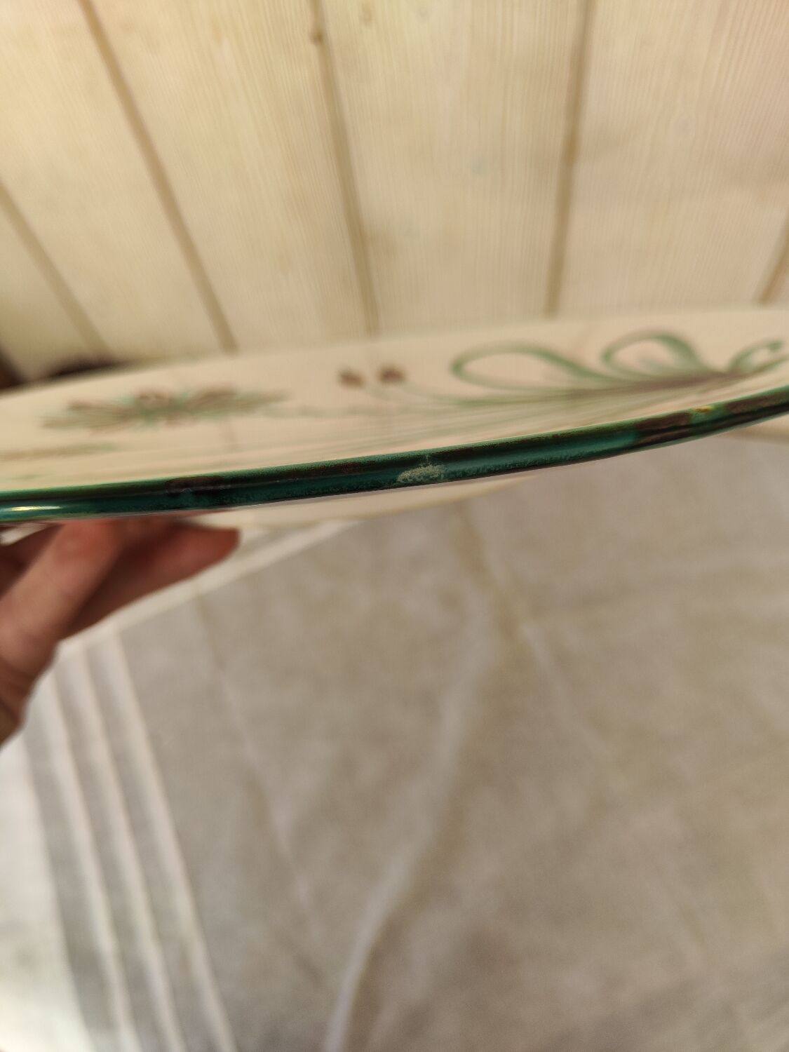 Large flowery dish by Robert Picault's workshop