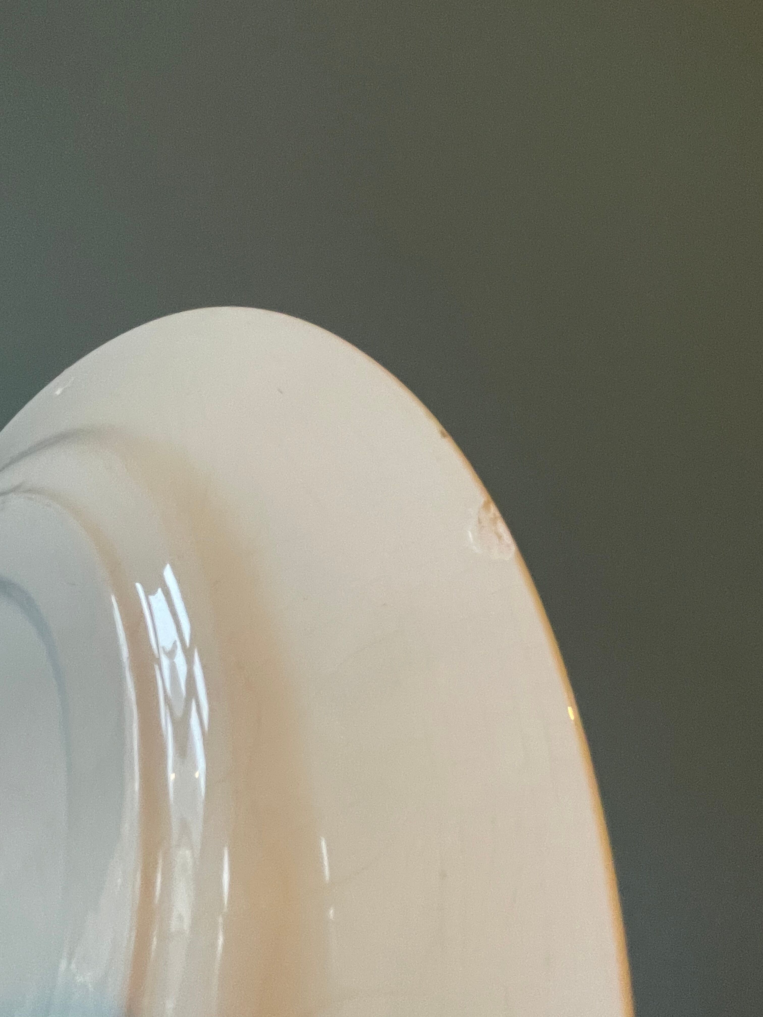 Set of 3 old flat plates in Gien earthenware