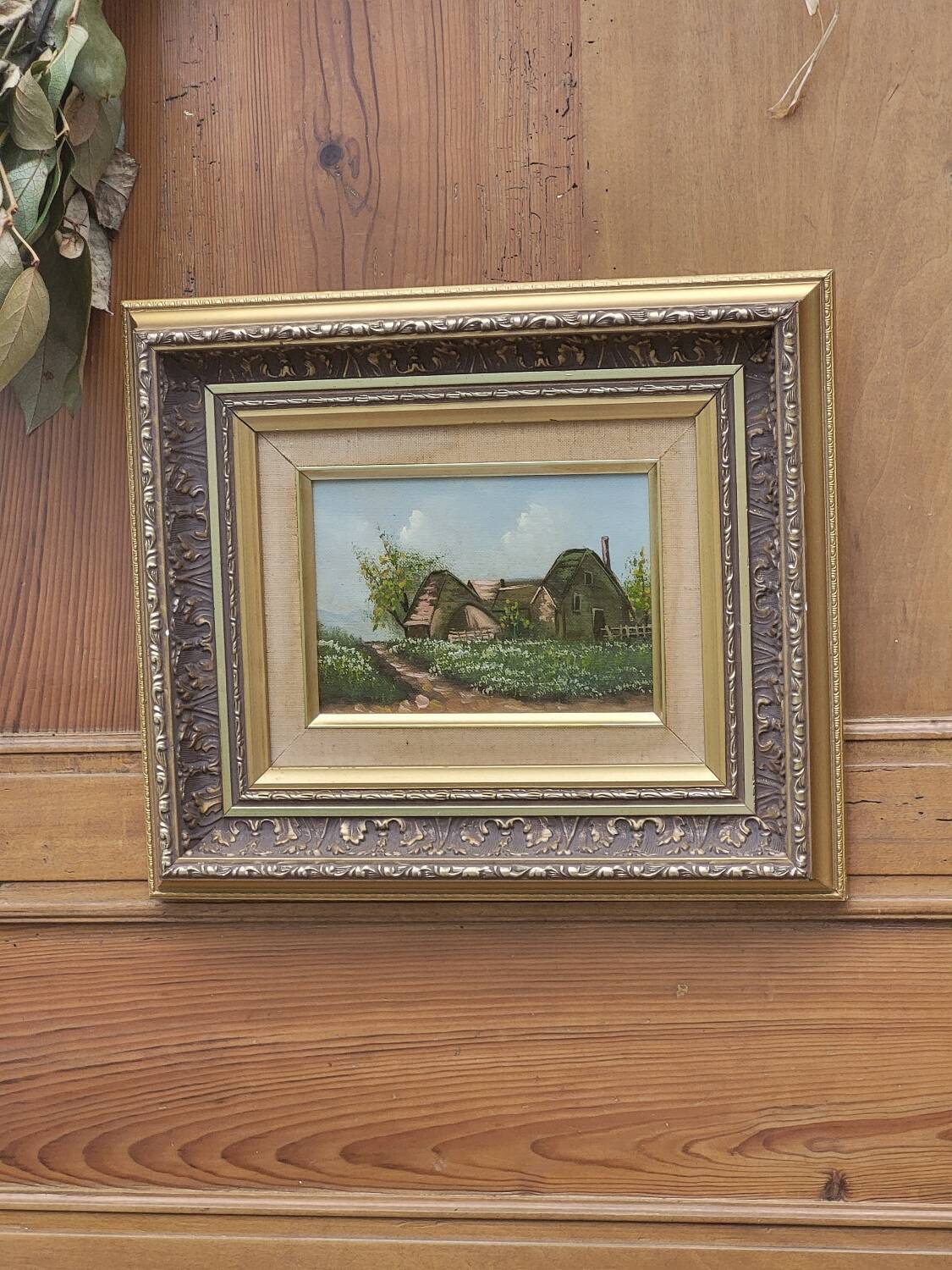 Vintage canvas painting