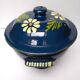 Ancient Alsatian pottery soup midnight blue