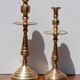 pair of vintage bronze candlesticks from the 1940s