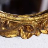 Round gold leaf mirror