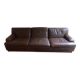 4-seater brown leather canapé Arne Norell Model Merkur
