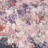 Paysage de fleurs d’amandier