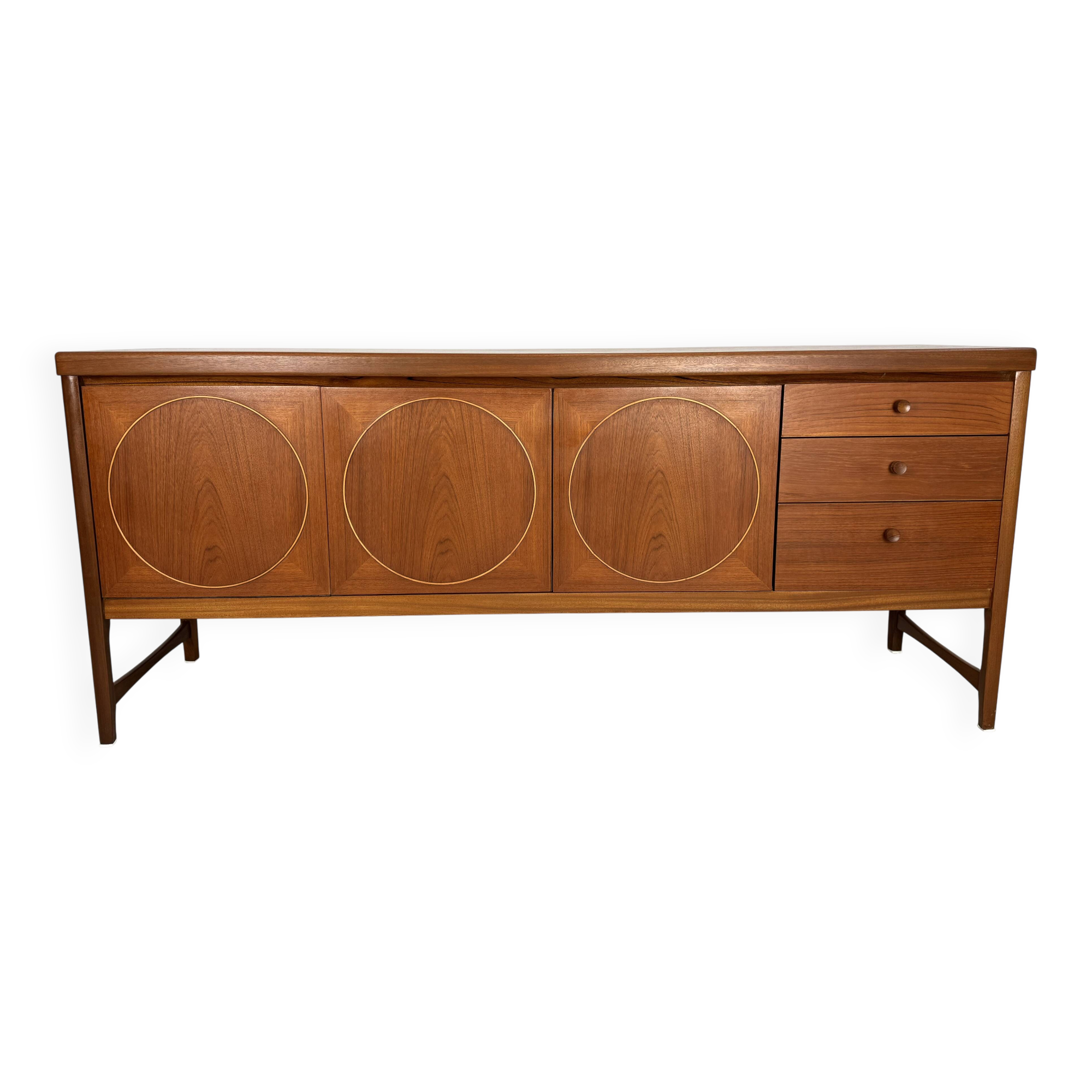 Unique vintage teak sideboard from the 1960s, produced by Nathan, model "Ci