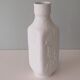 White biscuit vase with floral motif in relief, Hutschenreuther, Germany 1970