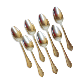 7 tablespoons in silver metal punched 2106231