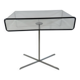 "Roche Bobois" side table in plexiglass and chrome metal, 1980s