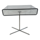 Bout de canapé "Roche Bobois" plexiglas et métal chromé, années 80