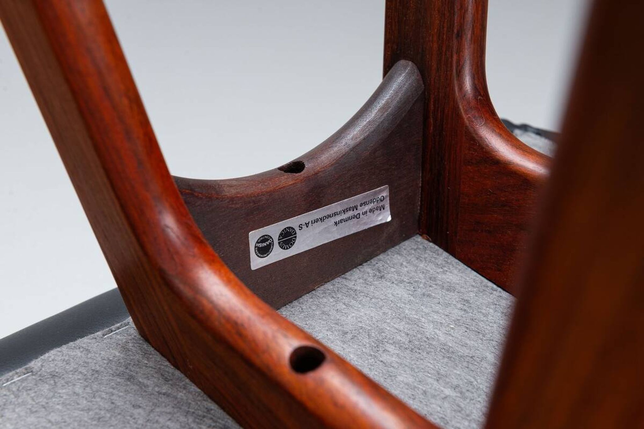 Erik Buch set of three “OD61” bar stools in rosewood Oddense Denmark 1965