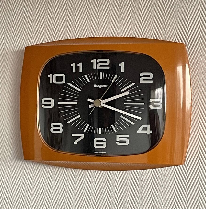 Horloge Orange Hangarter Space Age 70s | Selency