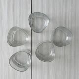 5 Clear Glass Whiskey Glasses