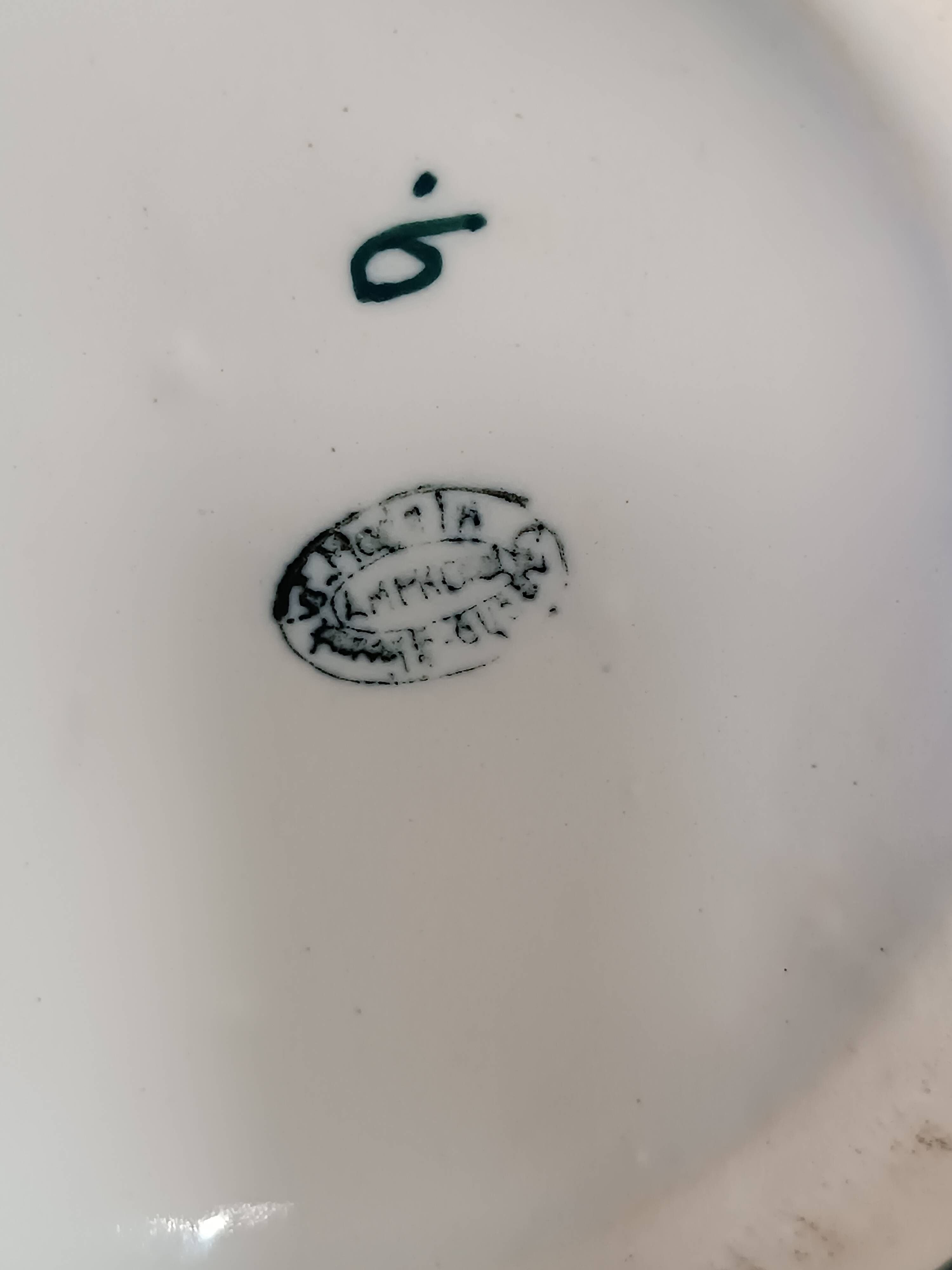 Iridescent porcelain vase with dandelion decoration, Amphora, Czechoslovakia, 1920.