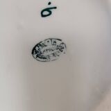 Iridescent porcelain vase with dandelion decoration, Amphora, Czechoslovakia, 1920.