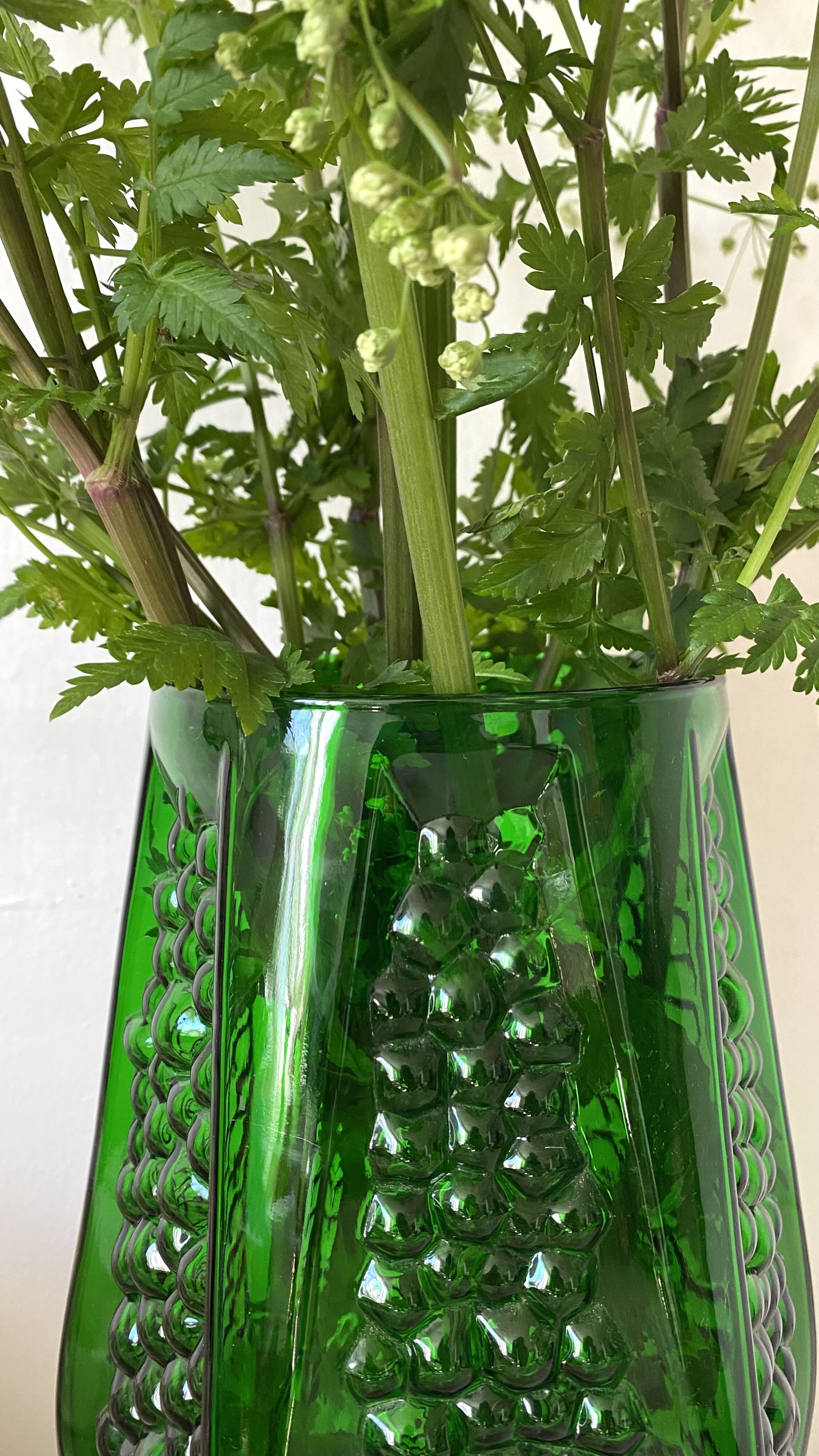 Large Art Deco glass vase 34 cm