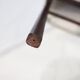Set of six mid-century Italian wooden dining chairs.