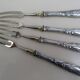 serving forks silver handles germany origin -box of- 4 art nouveau