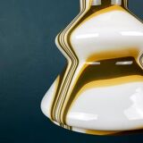 Mid-century brown opaline glass pendant, Murano, Italy, 1950s