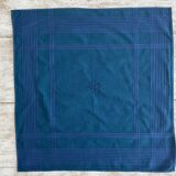 Damask tablecloth and napkins, monogrammed YJ dyed - Cotton - 150x170cm