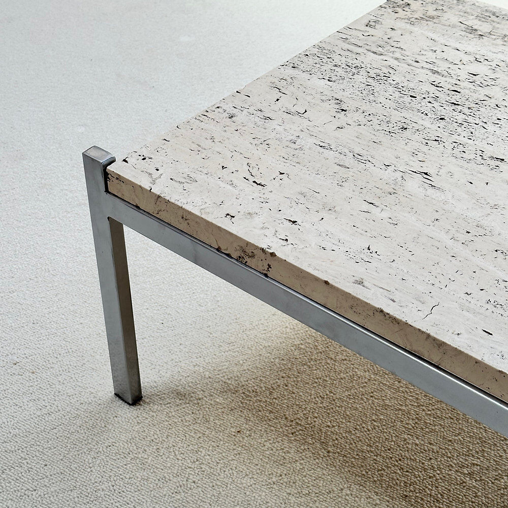 Travertine coffee table