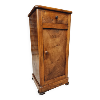 Antique bedside table nightstand hall cabinet French walnut