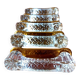 5 antique glass handles