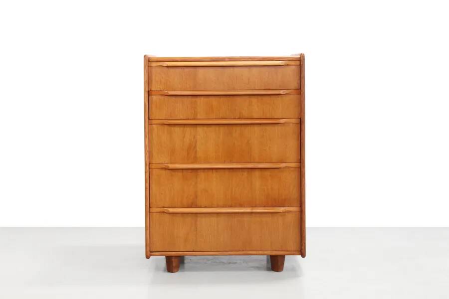 Vintage Oak CE07 plywood chest of drawers by Cees Braakman for Pastoe