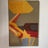 Abstract backhoe canvas