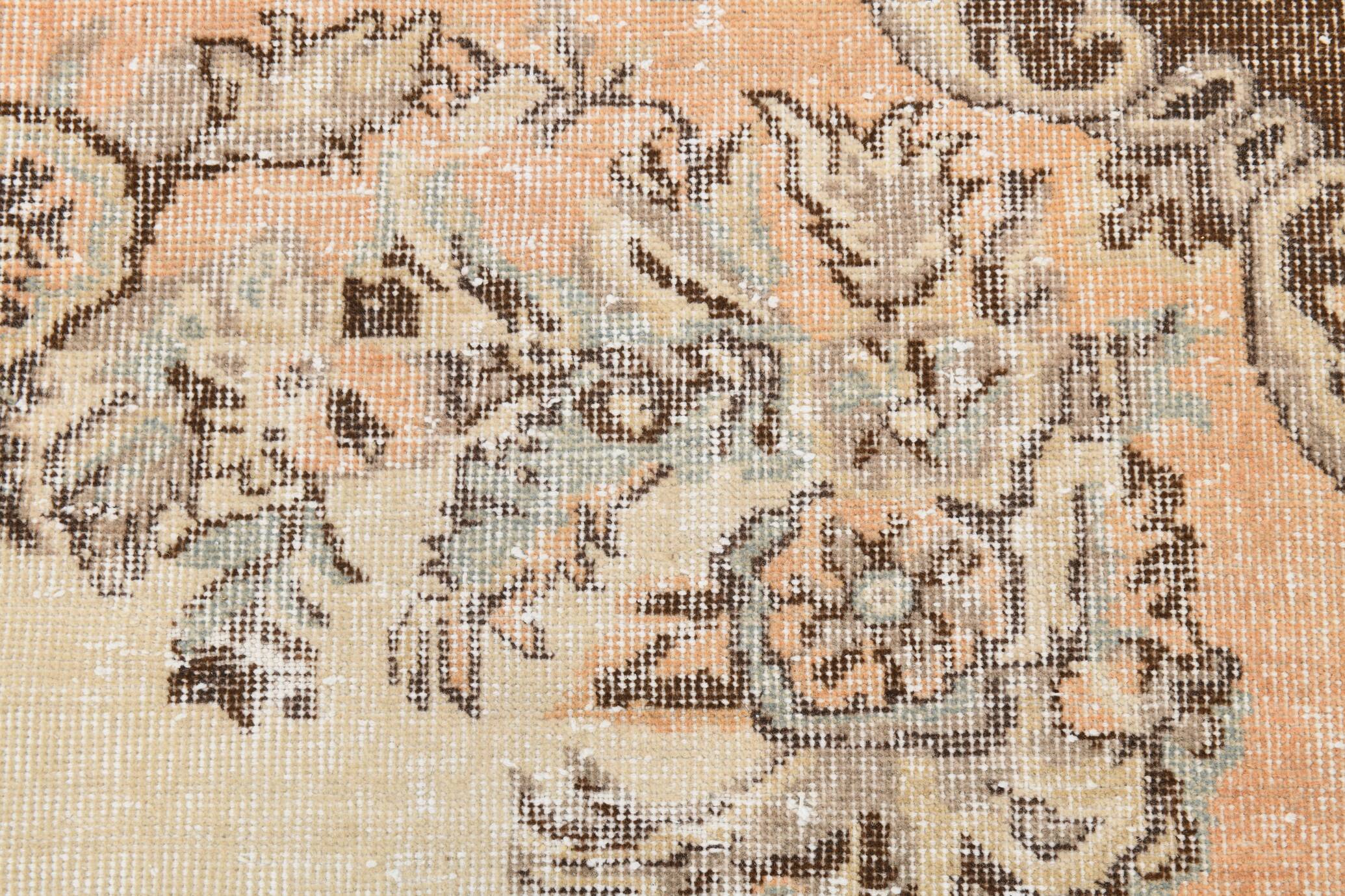 6x10 Shades Of Brown Beige Classic Vintage Rug, 174x303Cm SK 5112