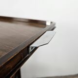 1930s art decò tray by fada in wood and metal