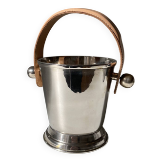 Vintage Art Deco Style Silver Metal Ice Bucket