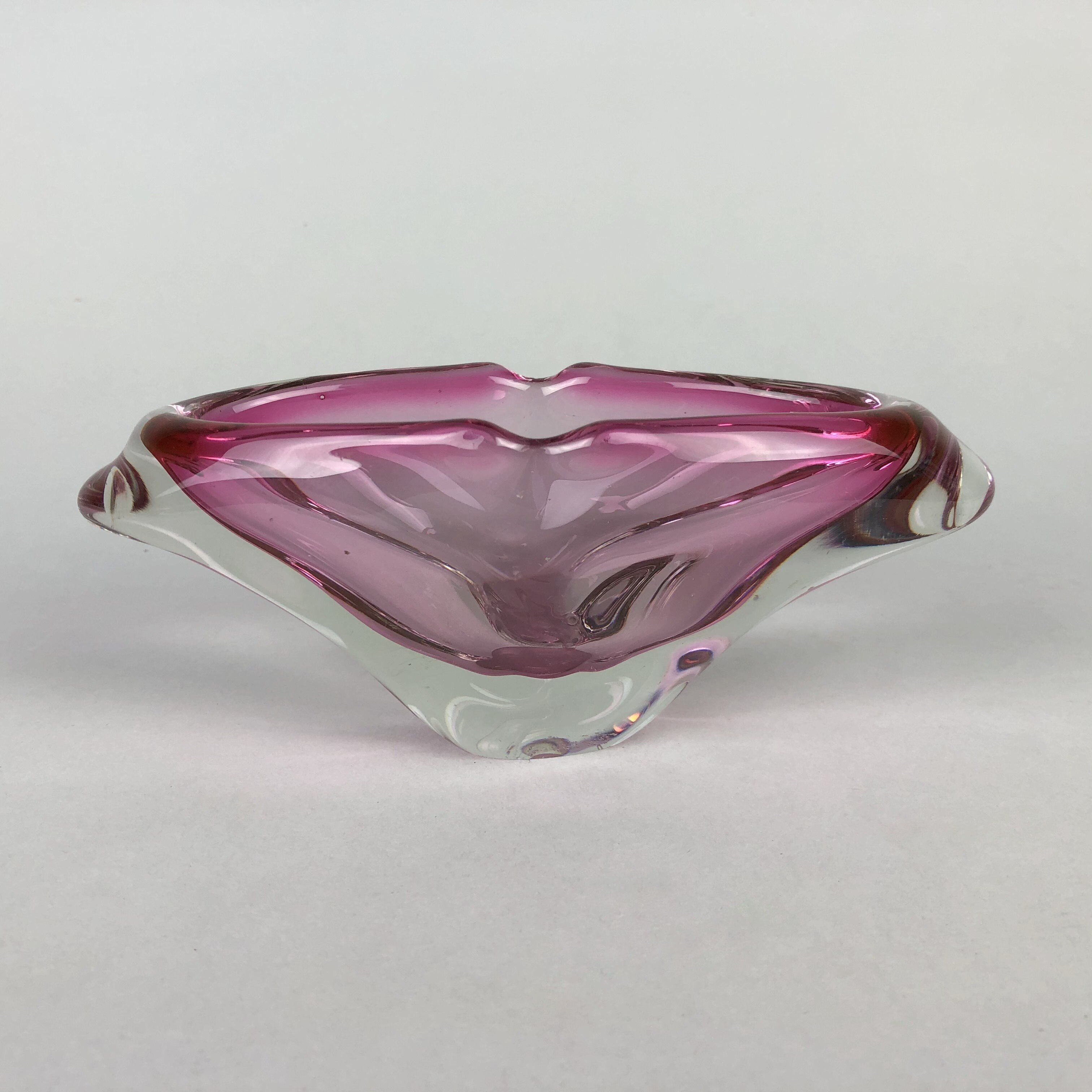 Vintage Art Glass Ashtray from Czechoslovakia, 1960's