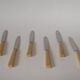 set of 6 beige bakelite knives 1960