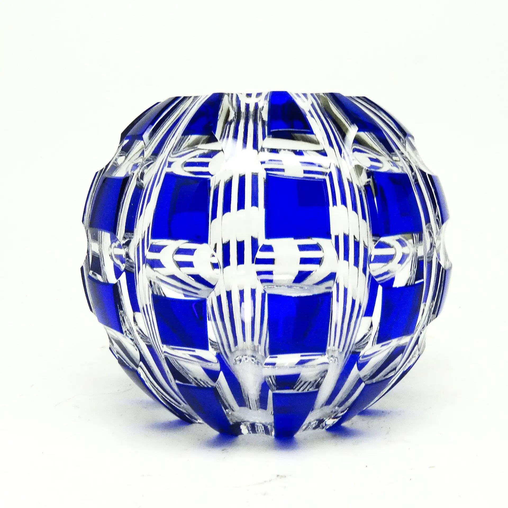 Mid-century modern vase, cobalt glass, Germany, 1950s