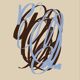 Abstract brown and blue lines giclee print