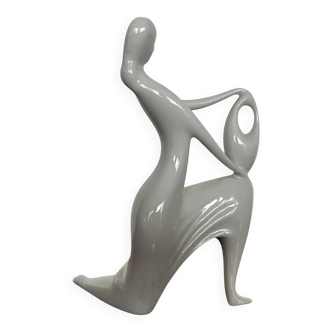 1960s design lady sculpture by Jaroslav Ježek for Royal Dux - Czechoslovakia
