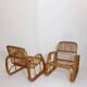 Pair of rattan armchairs, Italy, 1960s, no. 2.