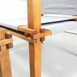 Gerd Lange Japandi style safari arm-chairs and Table, 1965