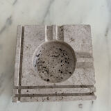 Square ashtray rough stone