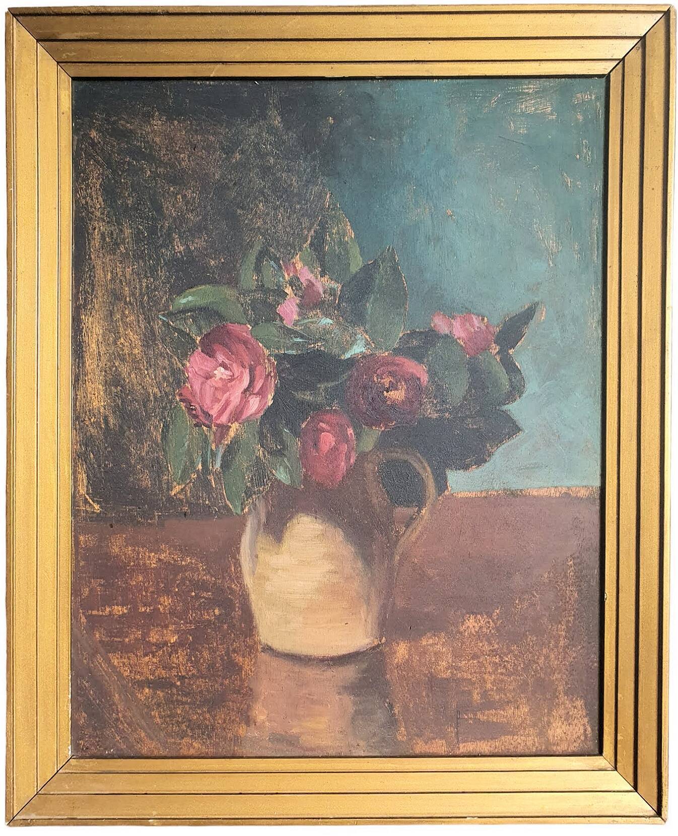 Oil painting bouquet of flowers