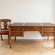 Office set and chair in cherry wood, antique style.