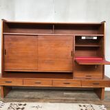 Maurice Pré high sideboard for Lieuvin in teak 1960