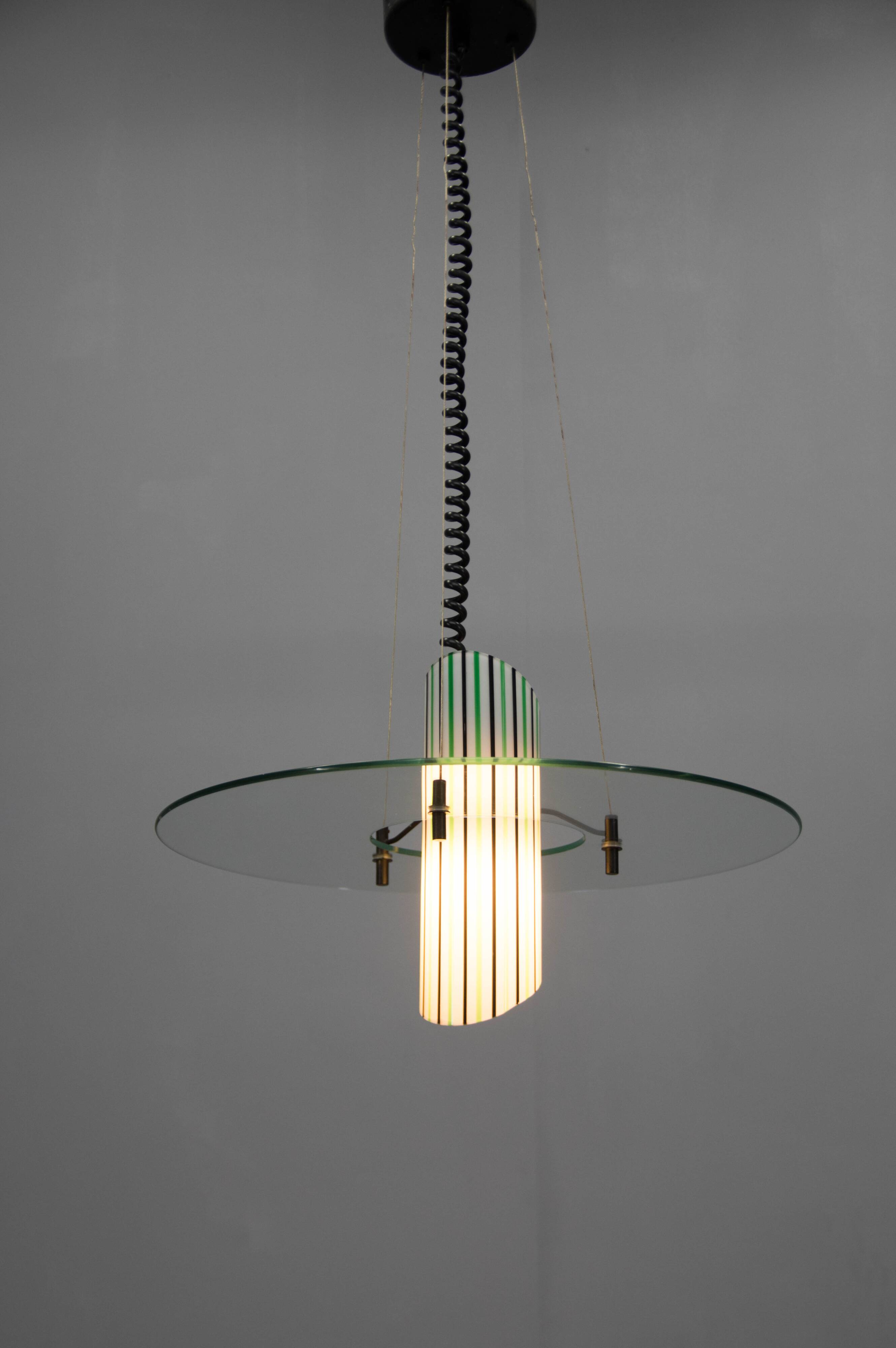 Italian Glass Chandelier, 1980s