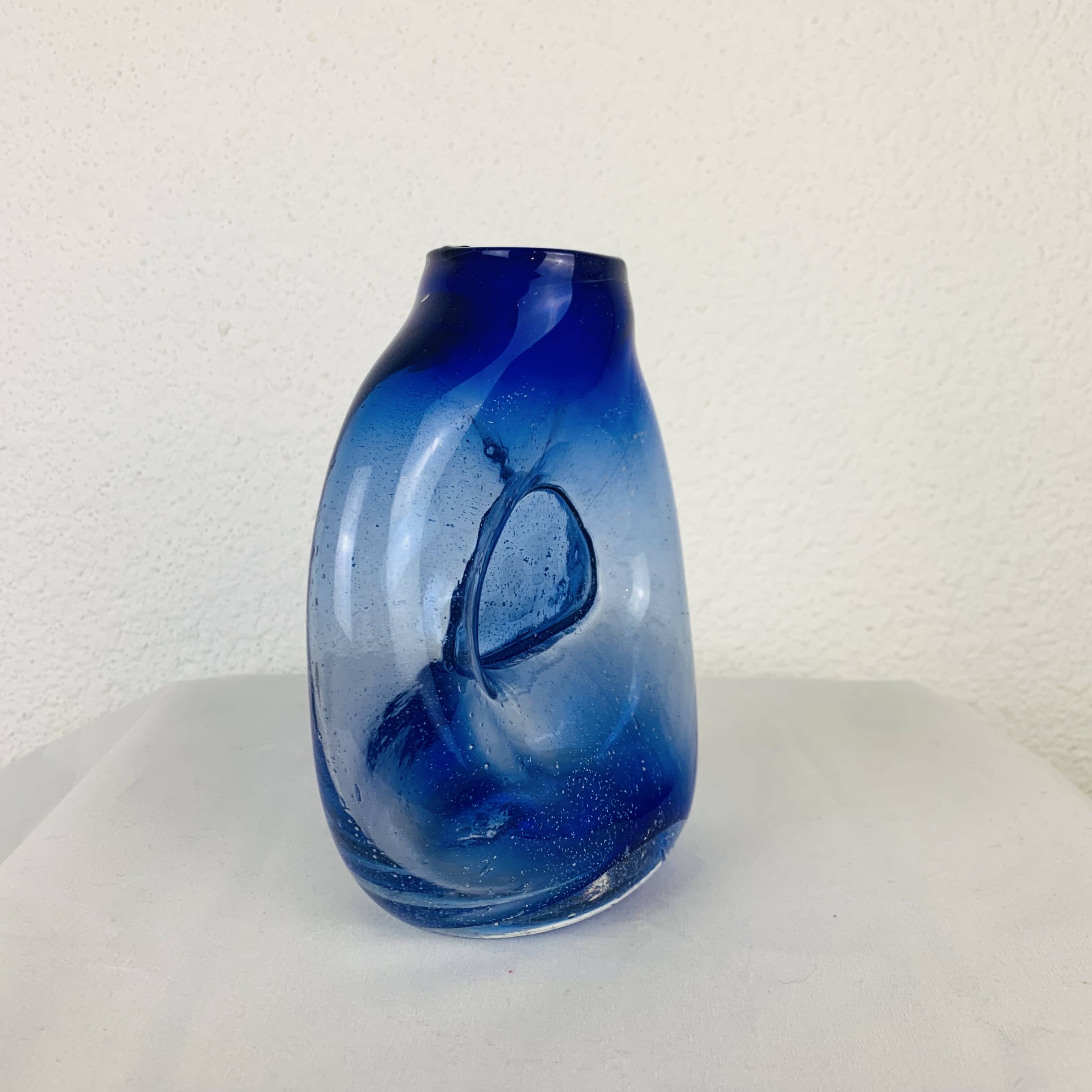 Blown glass vase signed Jon Slatcher 1993