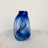 Vase verre soufflé signé Jon Slatcher 1993
