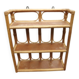 Vintage 70's rattan shelf