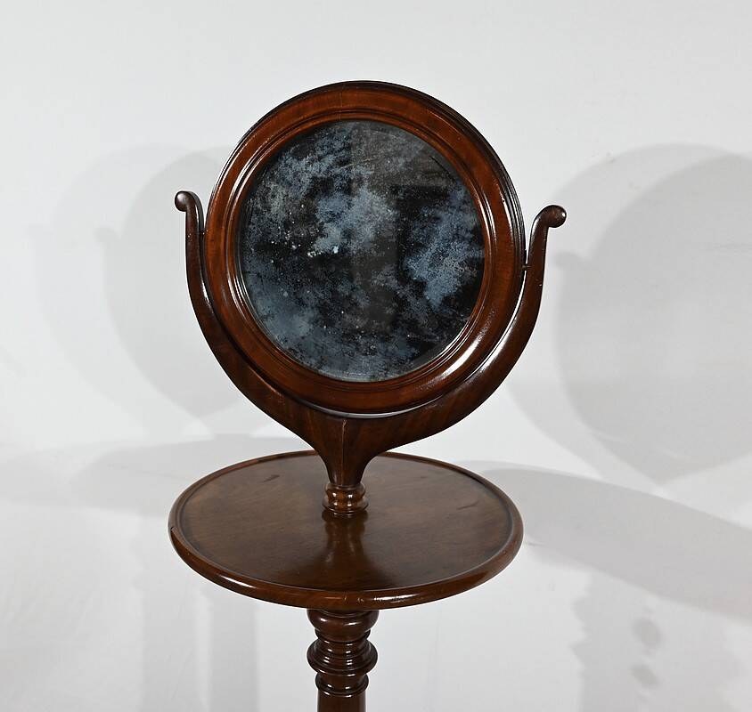 Small Barbière in Solid Mahogany, Restoration Period – 1st part 19th century