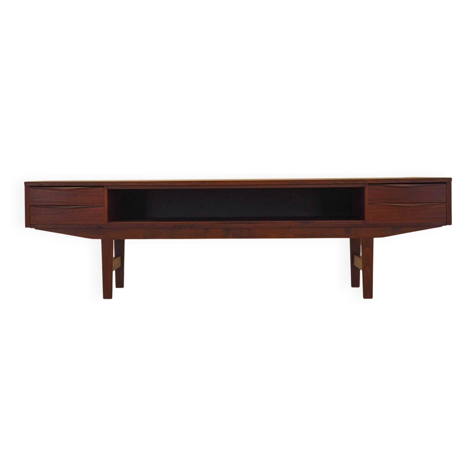 Teak lowboard, Danish design, 1970s, made in Denmark